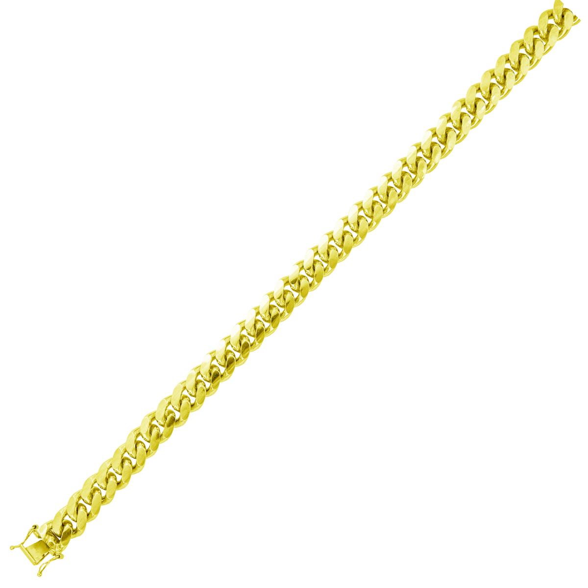 Sterling Silver Yellow 10.30mm 26" 300 Miami Cuban Chain