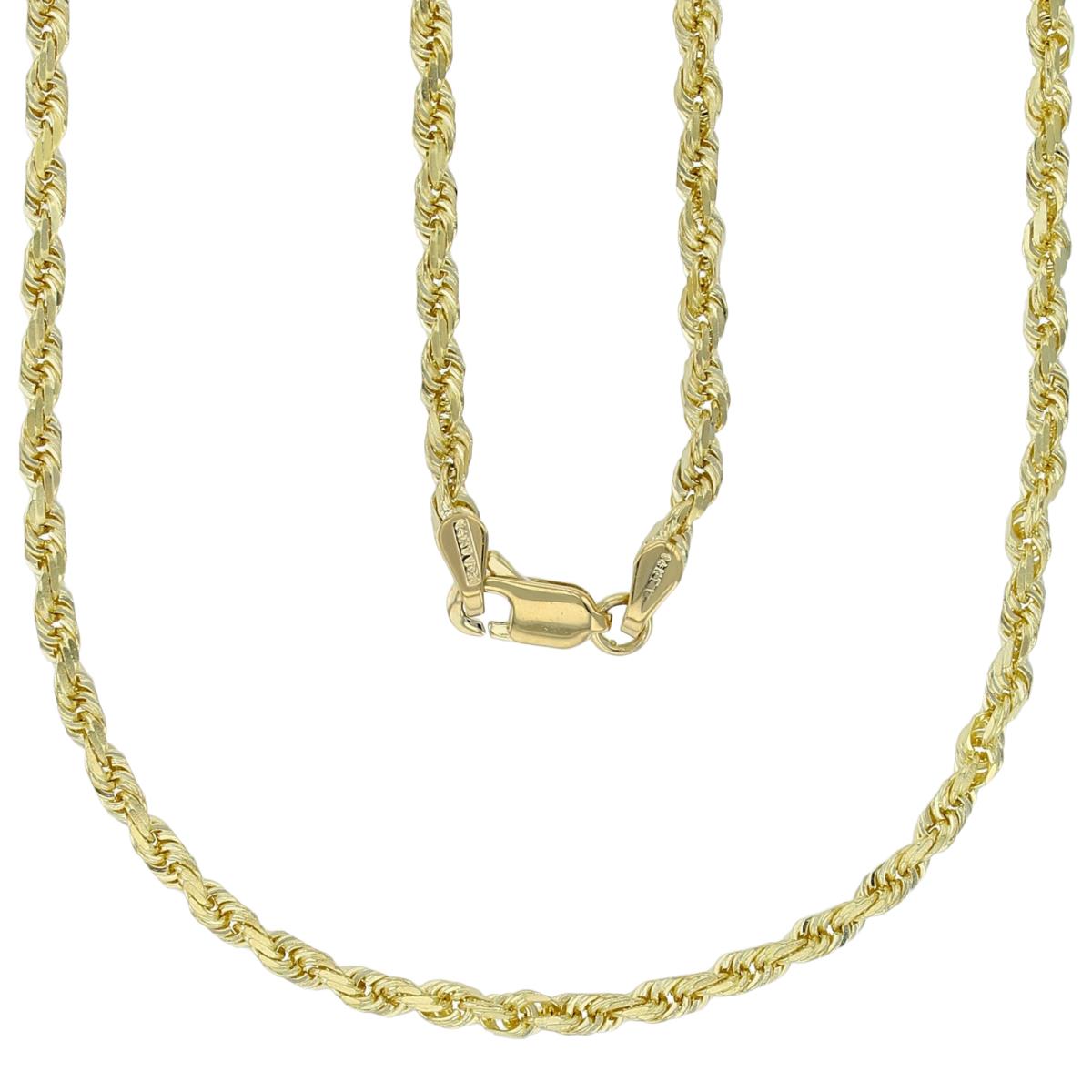 14k Yellow Gold 2.9mm Solid DC Rope 021 20" Chain