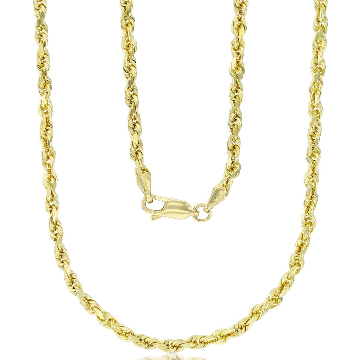 14k Yellow Gold 3.1mm Solid DC Rope 023 22" Chain