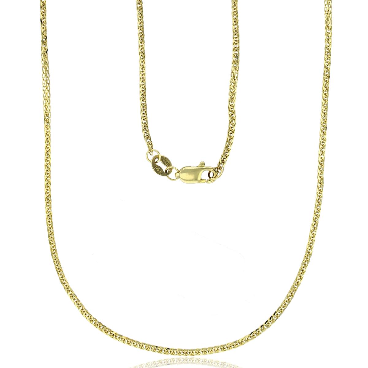 14K Yellow Gold 1.20mm 16" DC Square Wheat 025 Chain