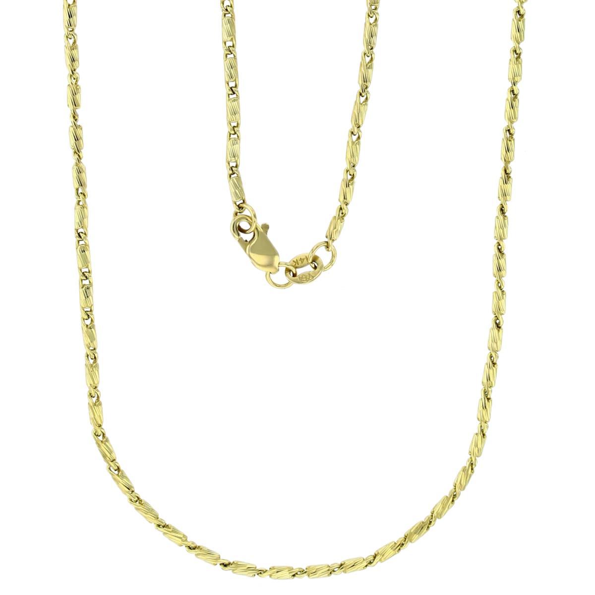 14k Yellow Gold D/C 1.51mm 051 16" Rounded Razo Chain  