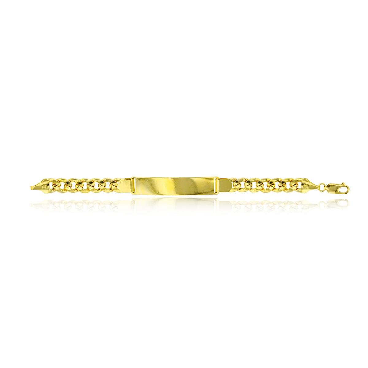 14K Yellow Gold 7.80mm 210 Hollow Miami Cuban 8.75" ID Bracelet