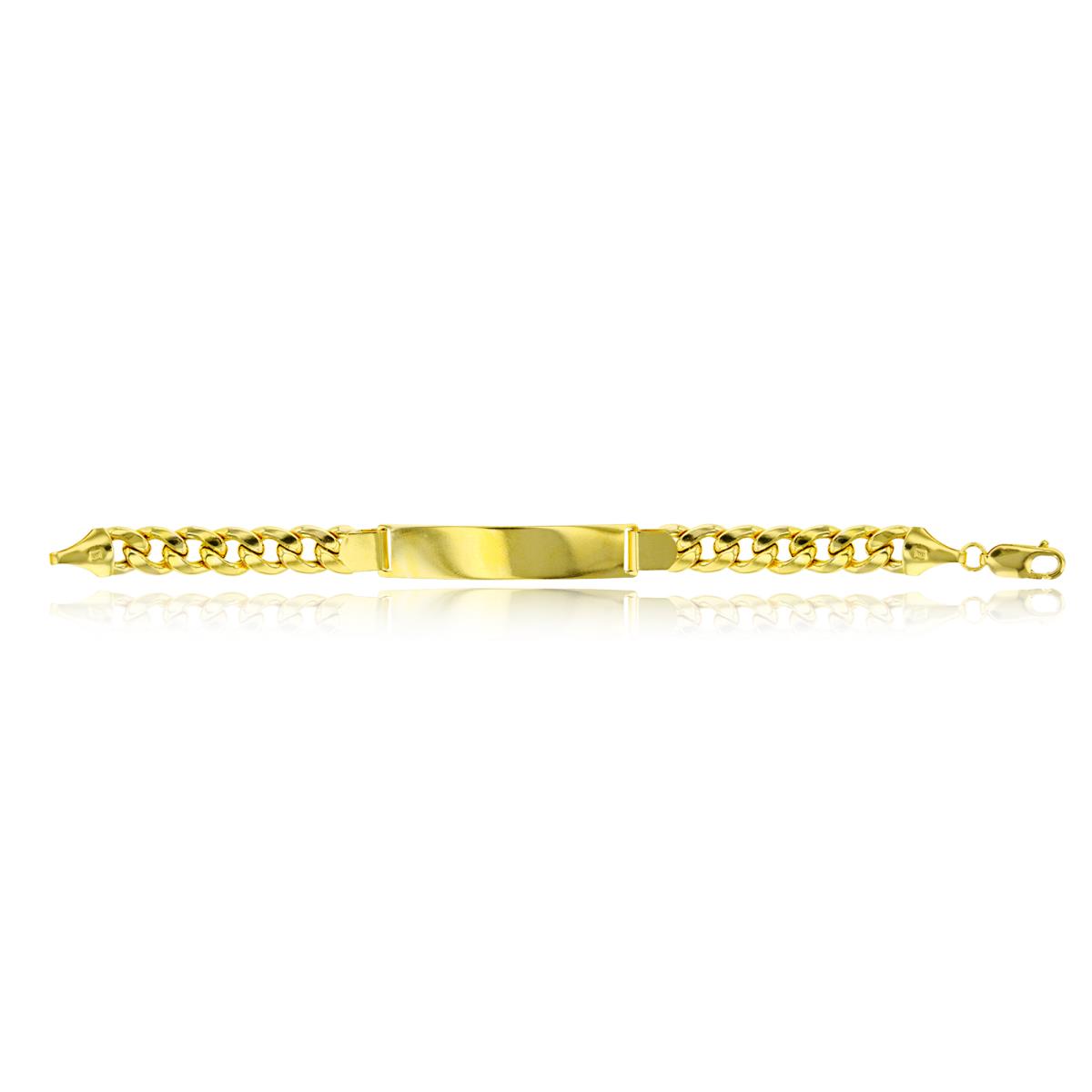 14K Yellow Gold 9.00mm 250 Hollow Miami Cuban 9" ID Bracelet