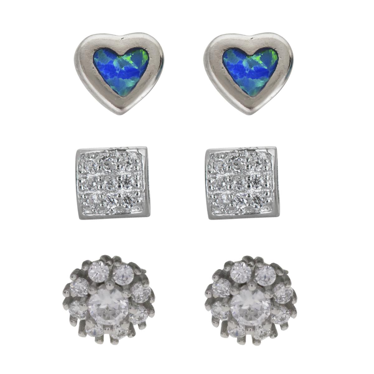 Sterling Silver Rhodium Small Stud Set Kit