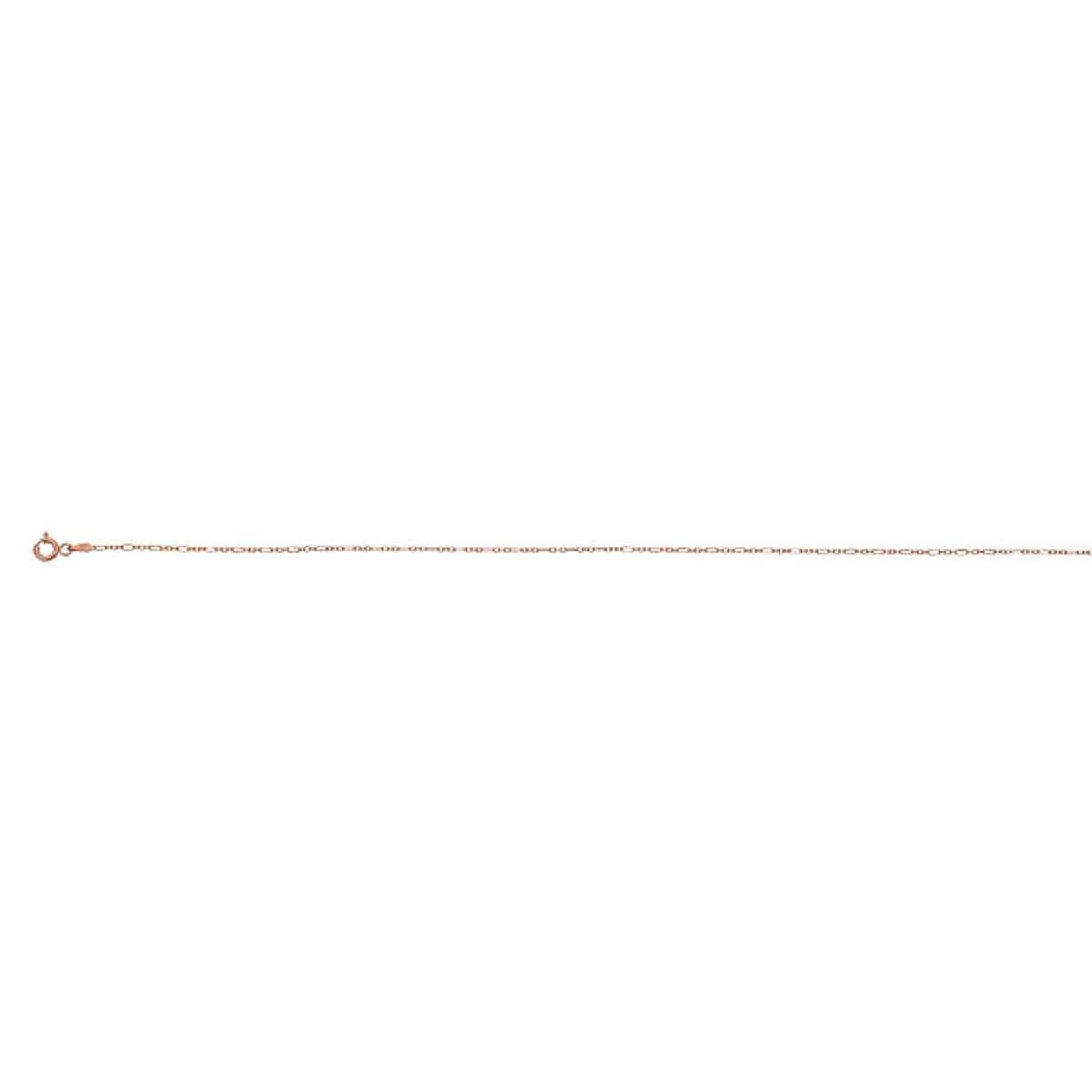 Sterling Silver Rose 1.30mm 18" Fancy Figaro 040 Chain