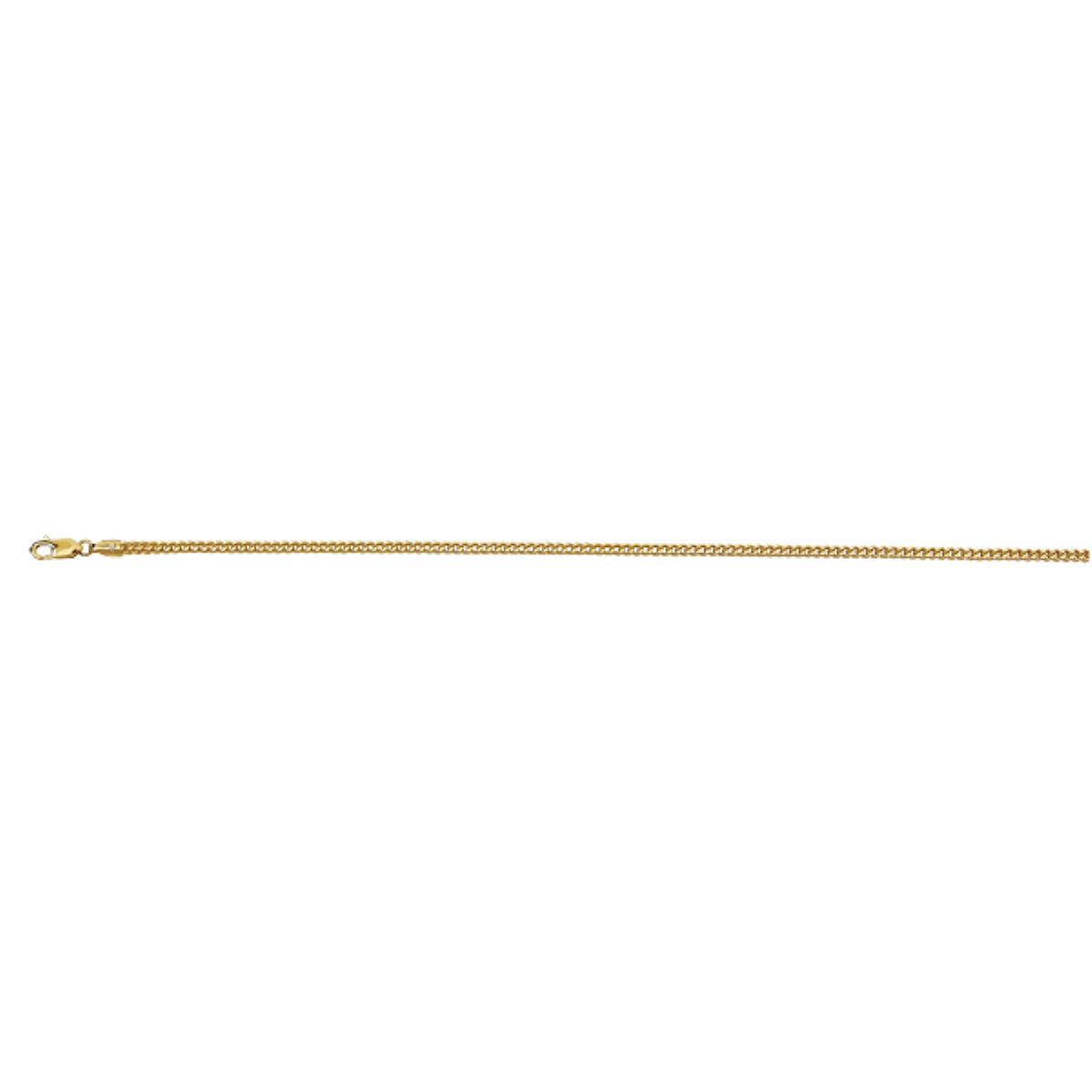14K Yellow Gold 2.50mm 24" DC Hollow Franco Chain
