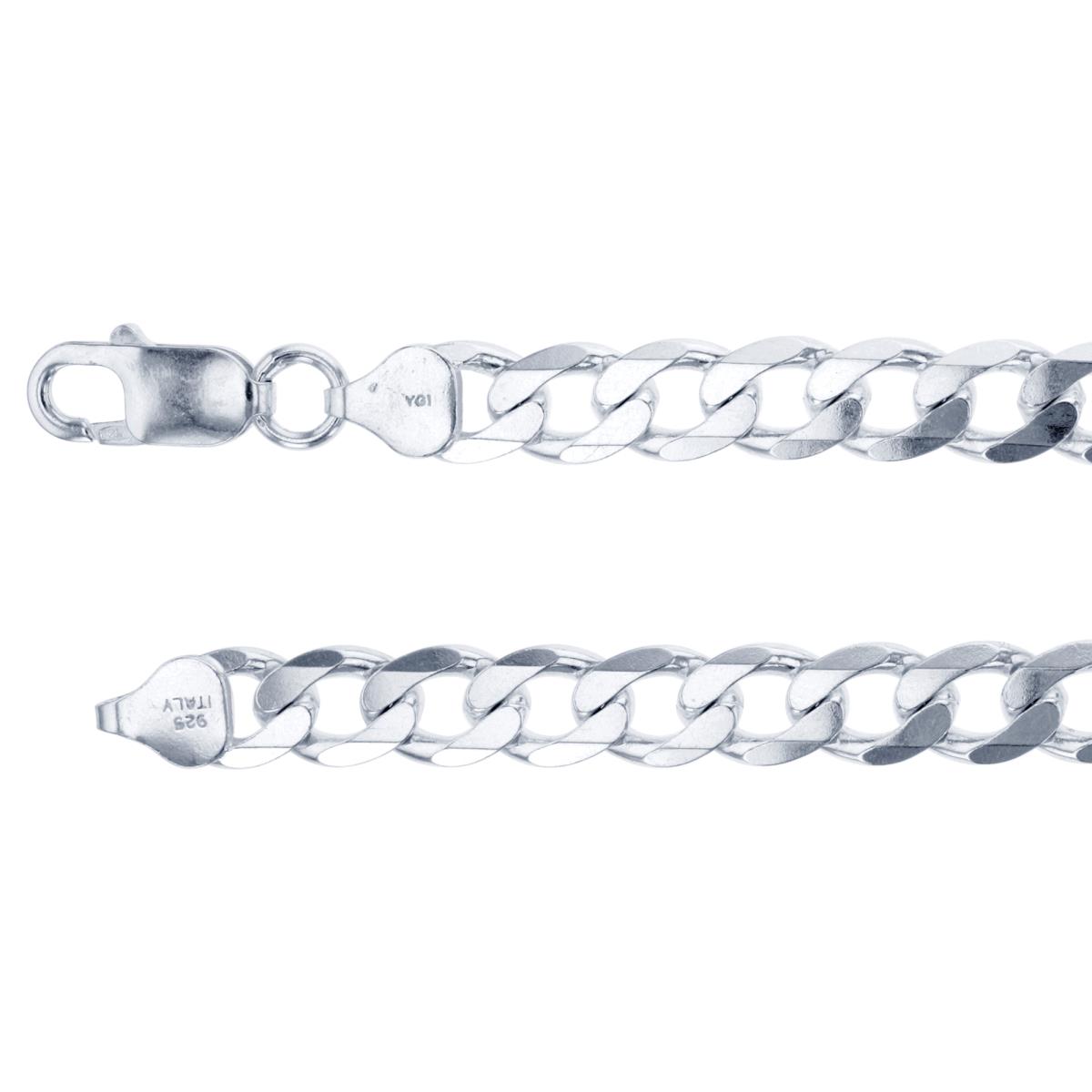 Sterling Silver Silver Plated 7.50mm 24" 200 Curb Chain