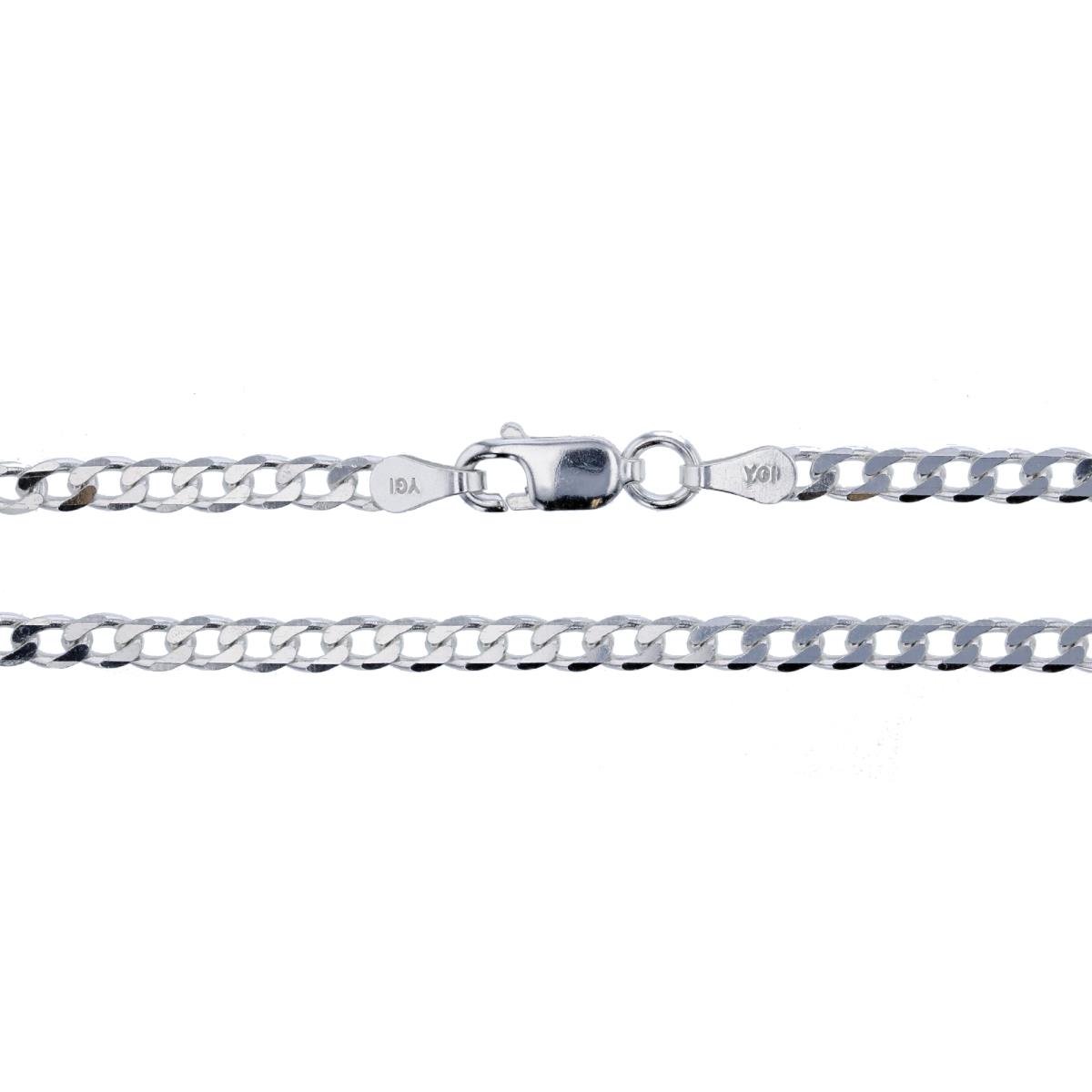 Sterling Silver Silver Plated 3.00mm 18" 080 Curb Chain