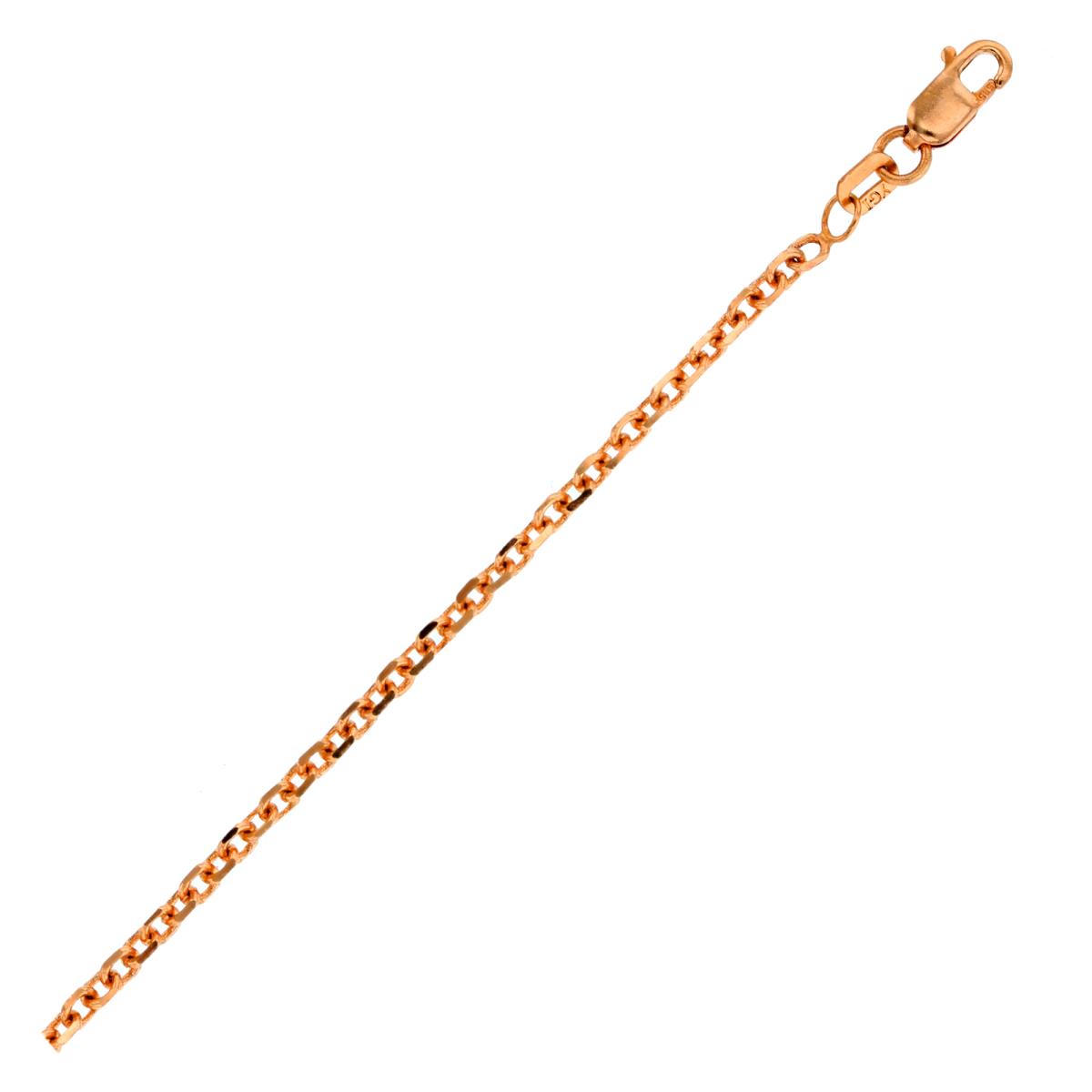 14k Rose Gold 2.20mm DC Cable 060 18" Chain