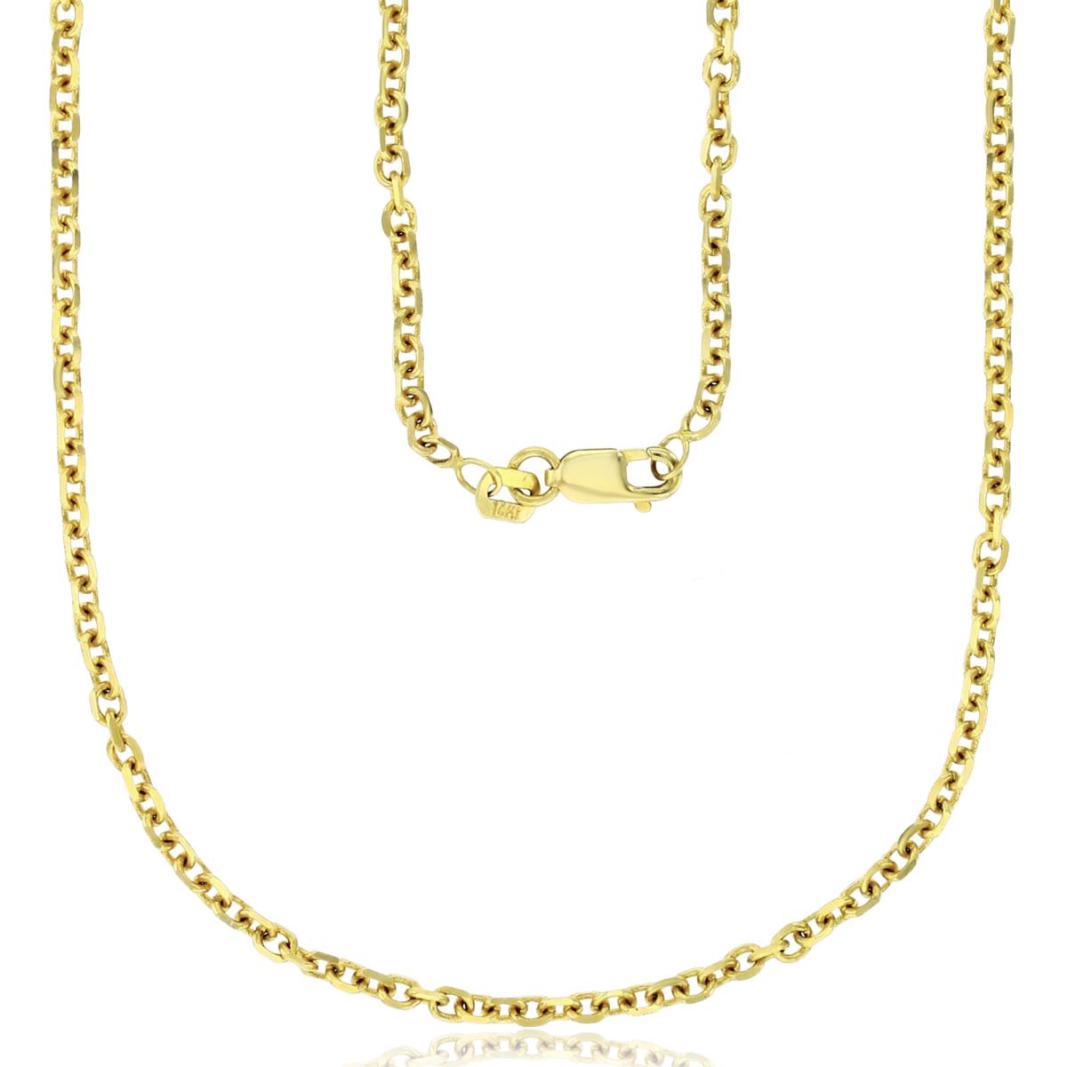 18K Yellow Gold 2.20mm DC Cable 060 20" Chain
