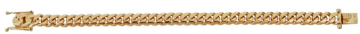 14K Gold Yellow 9.00MM Miami Cuban 8.5 Basic Chain