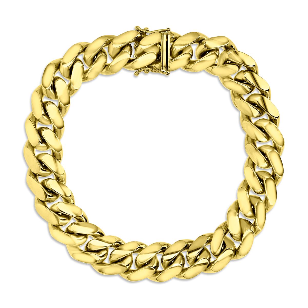 14K Gold Yellow 12.00MM Miami Cuban 8.75 Basic Chain