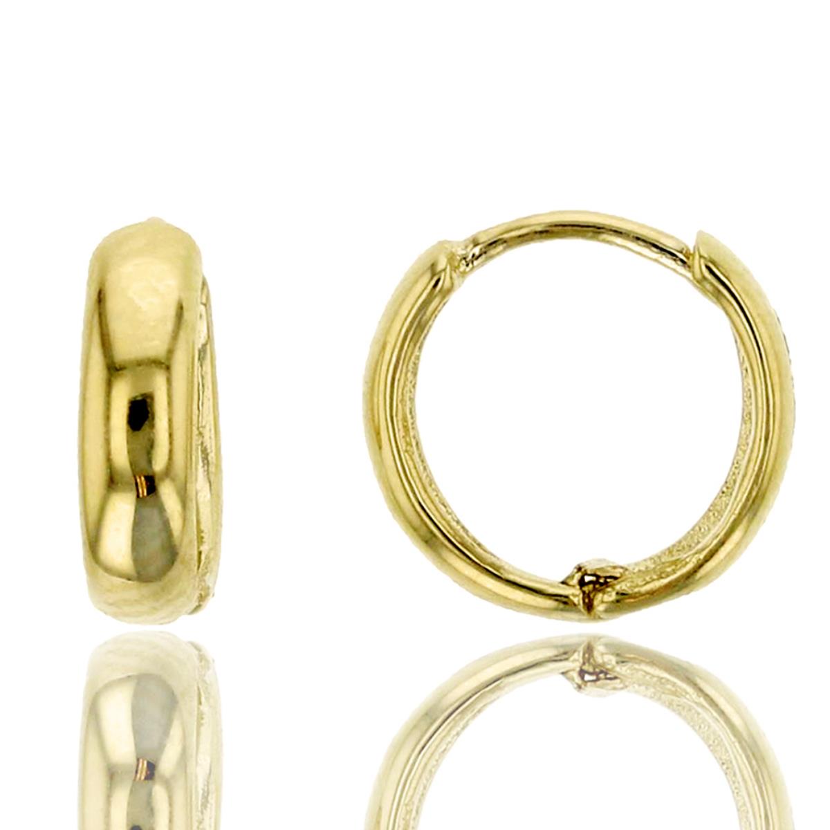 14K Yellow Gold High Polished 2.40x8.00mm Huggie Earring