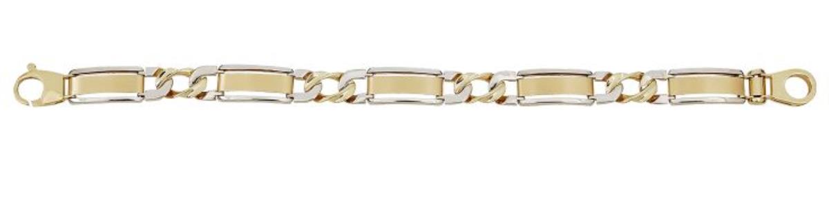 14K Yellow & White Gold High Polished Link 8.25