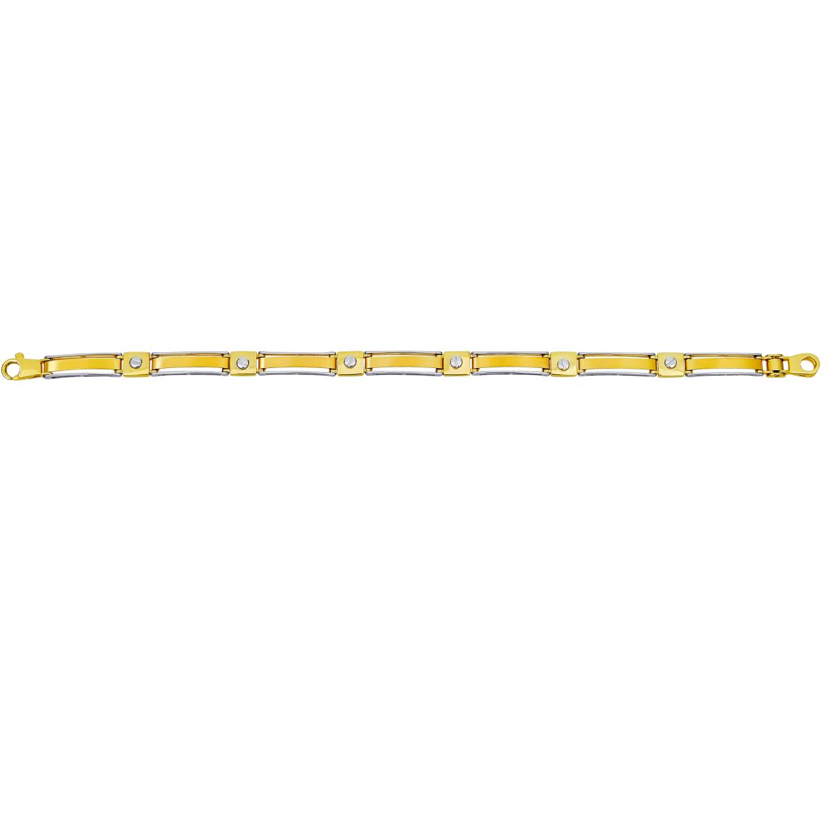 14K Yellow & White Gold High Polished Link 8.25