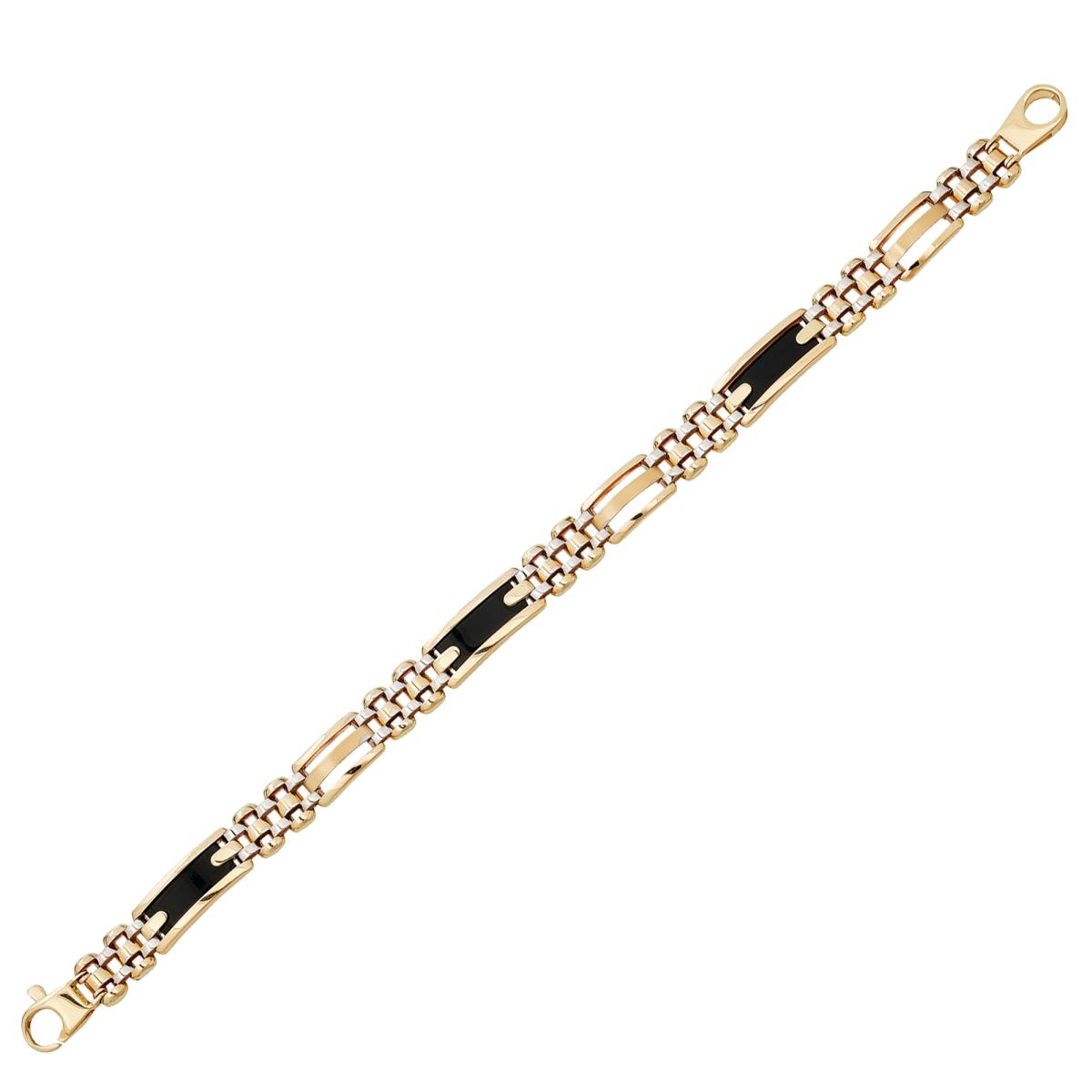 14K Yellow & White Gold Weave Link 8.5