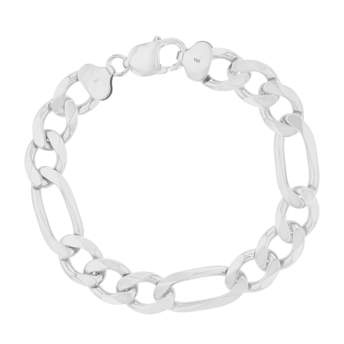 Sterling Silver Rhodium 300-Gauge 8.5" Chain Rhodium Plated Bracelet