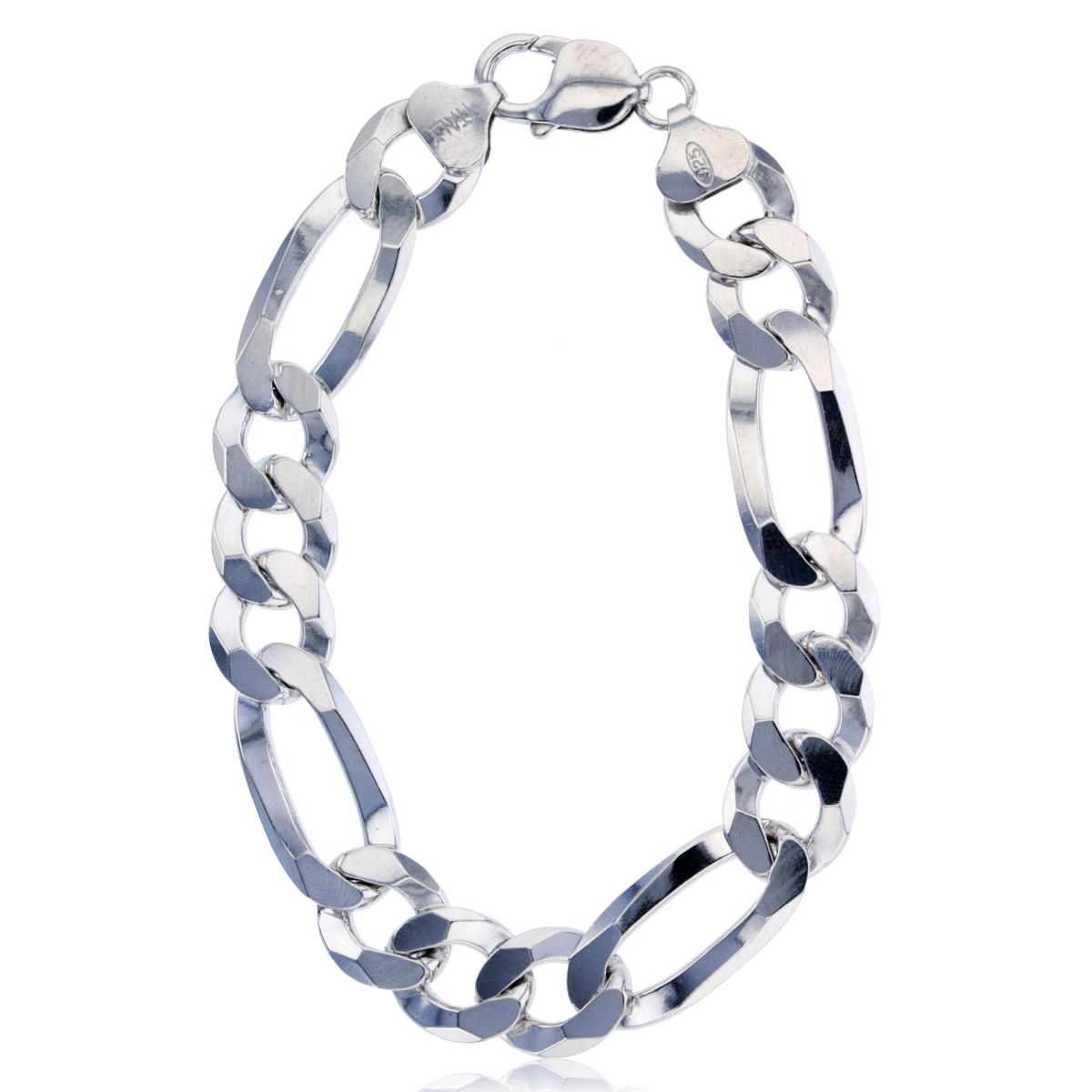 Sterling Silver Rhodium 300-Gauge 9" Chain Rhodium Plated Bracelet