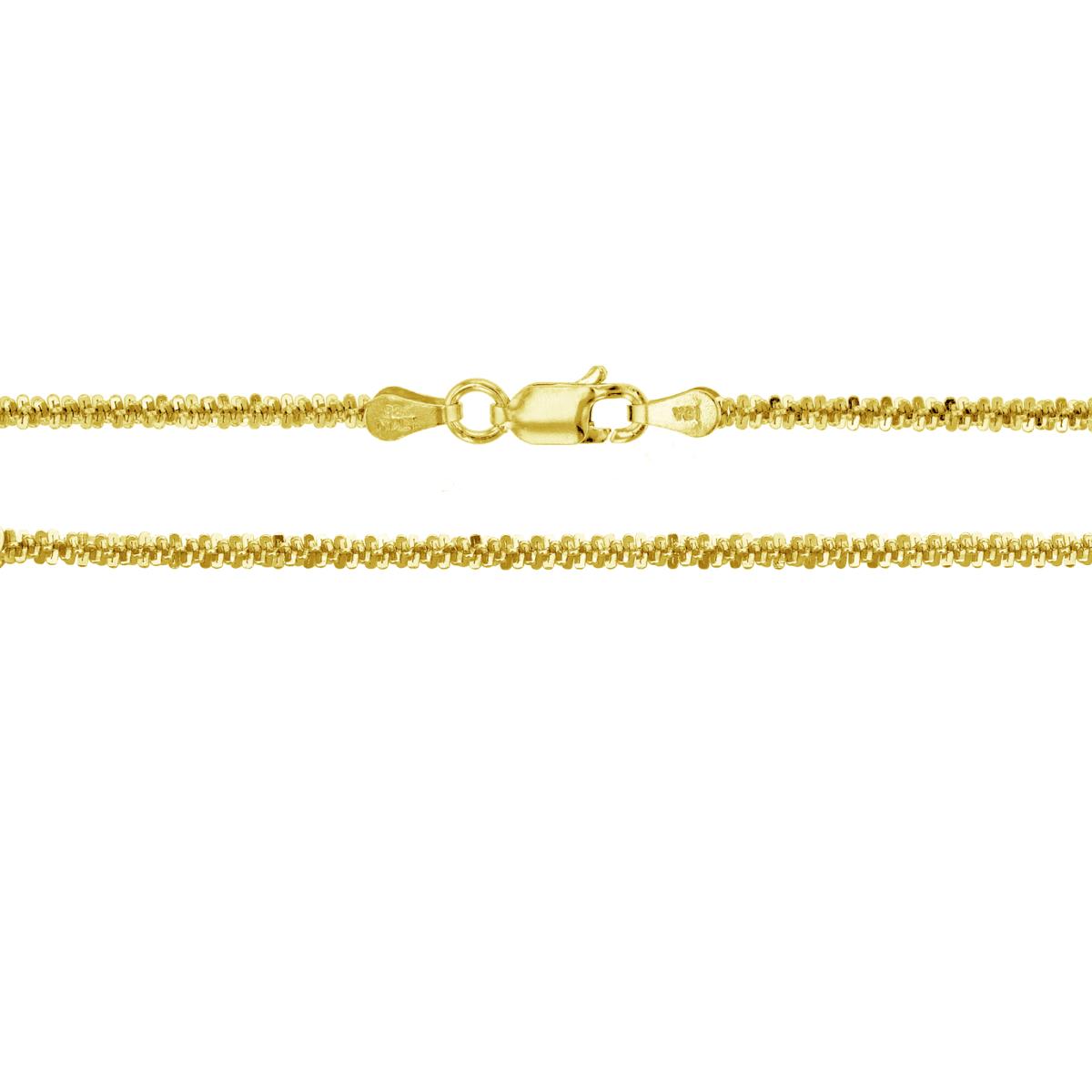 Sterling Silver Yellow 2.30mm 18" Sparkle Chain