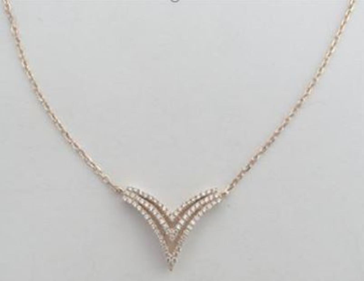 Sterling Silver Rhodium Pave Crossroads 18" + 1" Extender Necklace