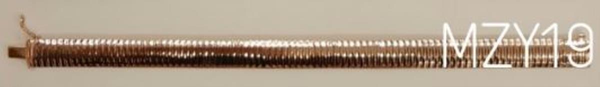 Sterling Silver Rose Diamond Cut 7.5" Bombay Bracelet