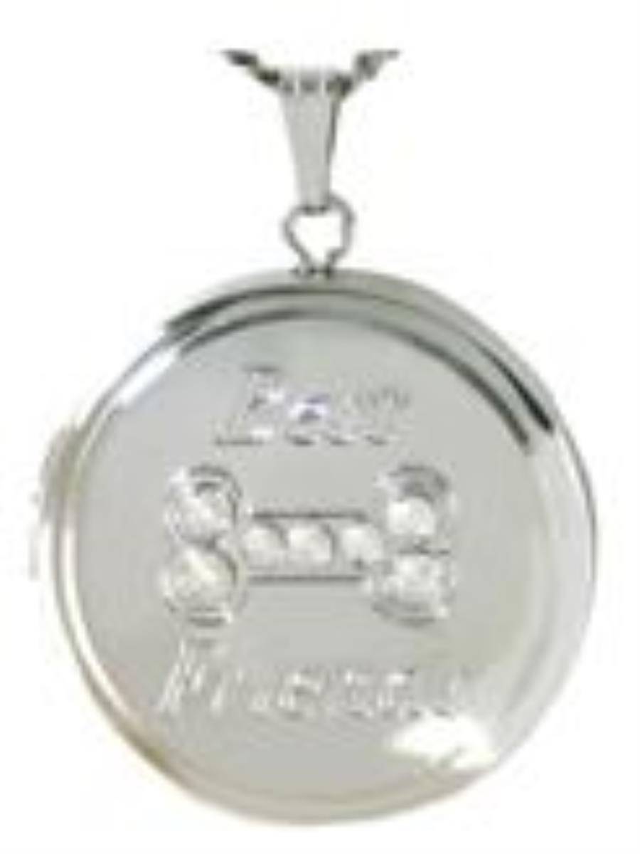 Sterling Silver Rhodium Pet "Best Friends" Locket Pendant