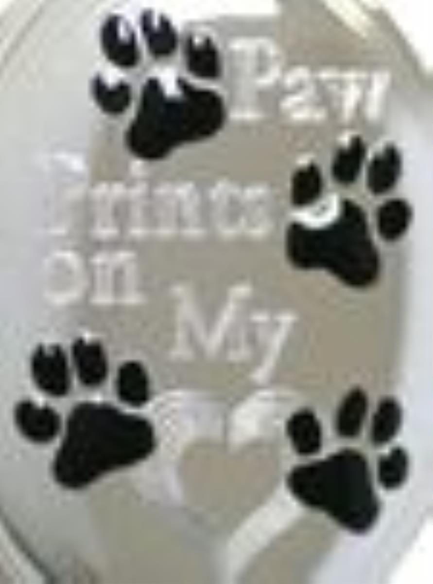 Sterling Silver Rhodium "Paw Prints On My" Pawprint Pet Heart Locket Pendant