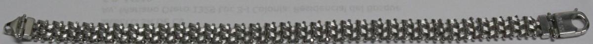 Sterling Silver Rhodium Textured Basket Woven Link 7.5" Bracelet