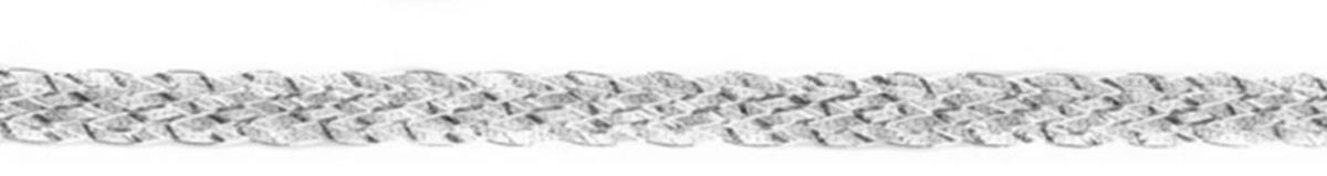Sterling Silver Rhodium 18" 5.00mm DC Braided Herringbone Chain 