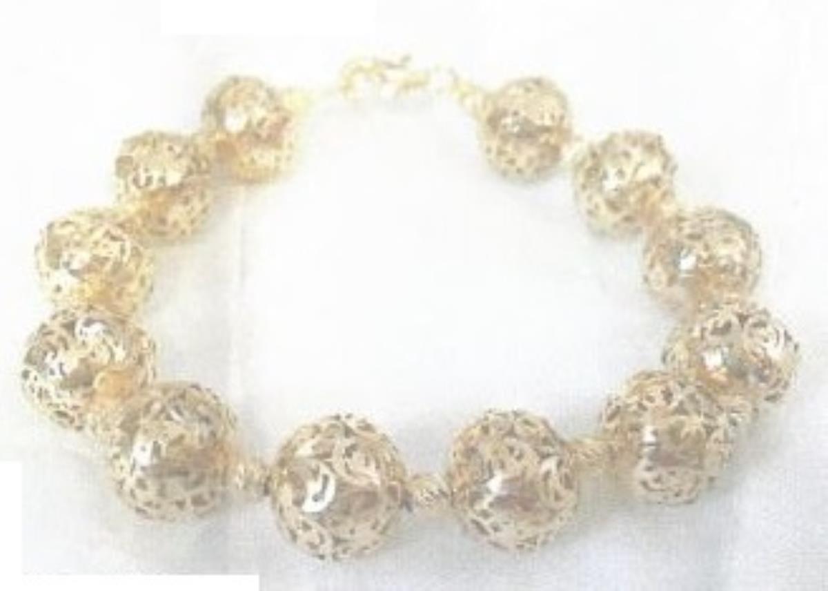 Sterling Silver Rose 12.00mm 7.75" Eyelet Lantern Bracelet