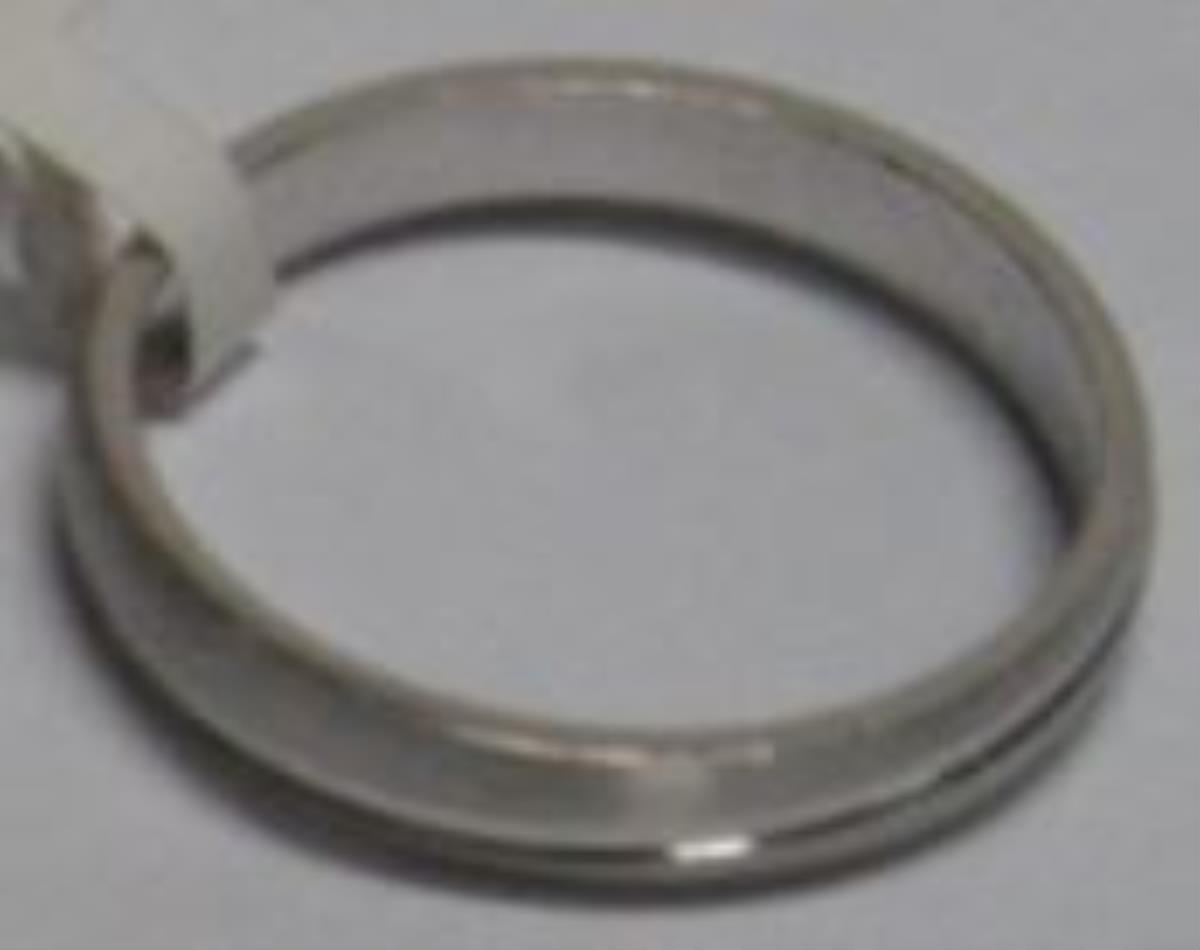 Sterling Silver Rhodium High Polished 4.00mm Men's Everlasting Loop Band Ring