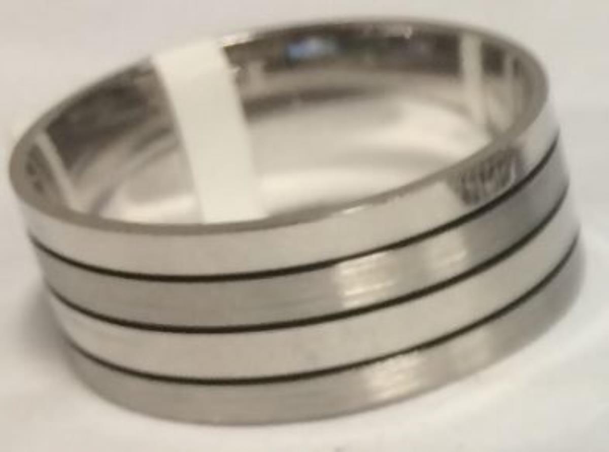 Sterling Silver Rhodium Satin & High Polished 