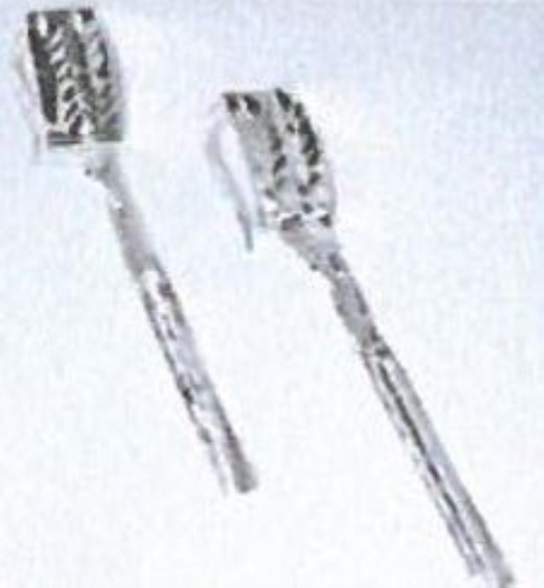 Sterling Silver Rhodium Diamond Cut Tassel Bar Dangling Earring