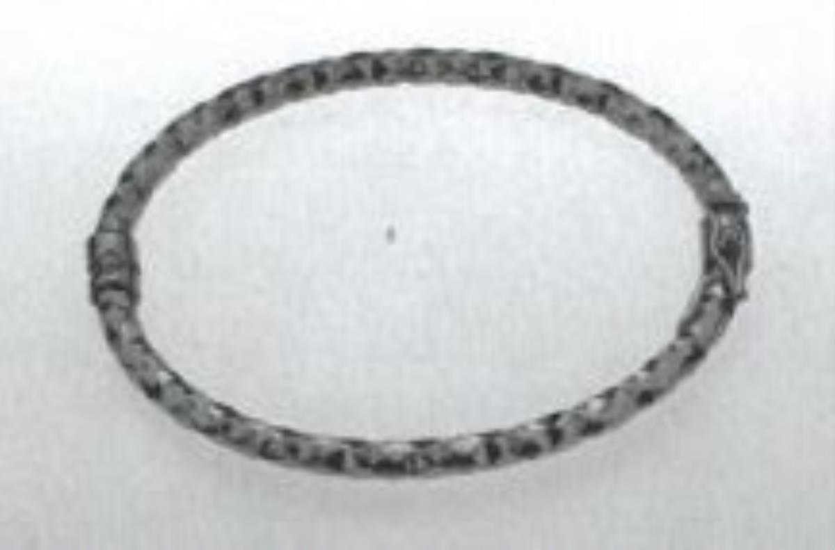 Sterling Silver Rhodium 3.15mm Diamond Cut Children's Bangle Bracelet