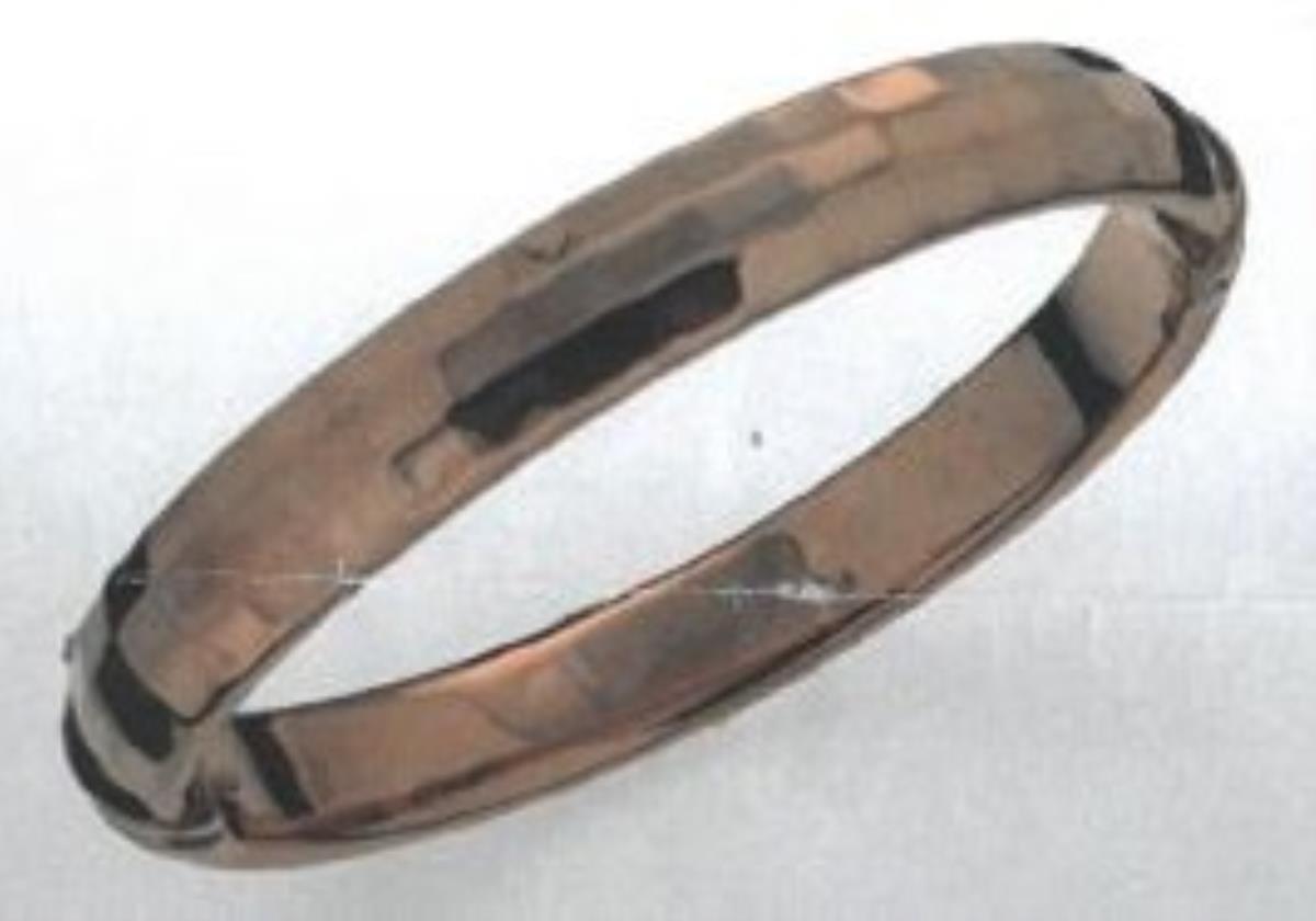 Sterling Silver Rose 9.90mm Polished Edge Bangle Bracelet