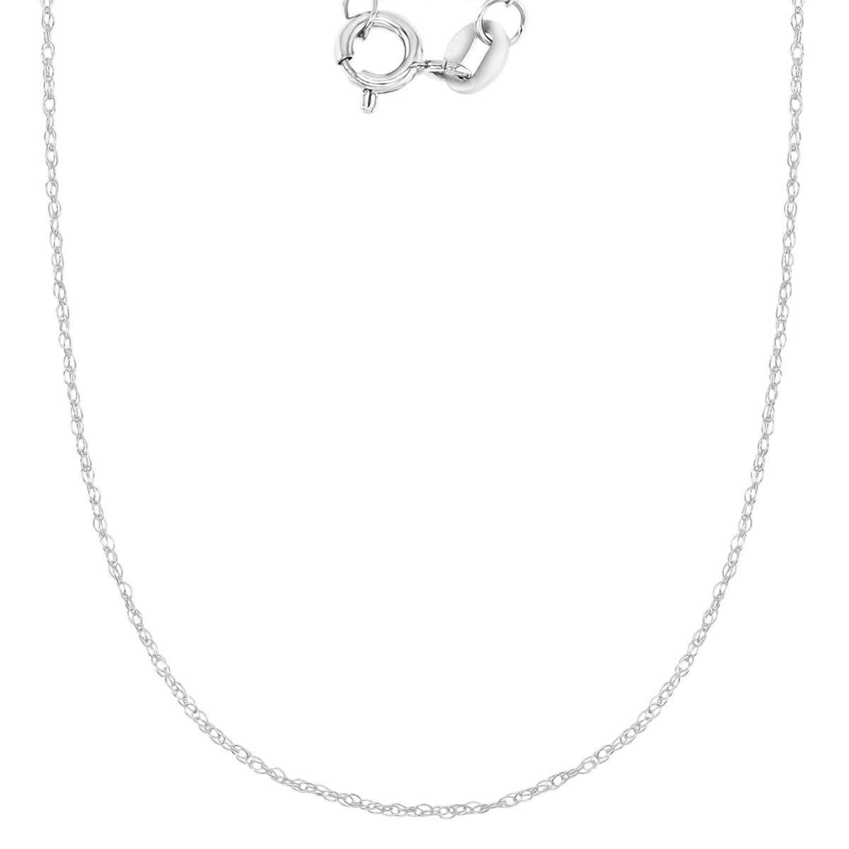14K White Gold 0.85mm 18" 6R Rope Chain