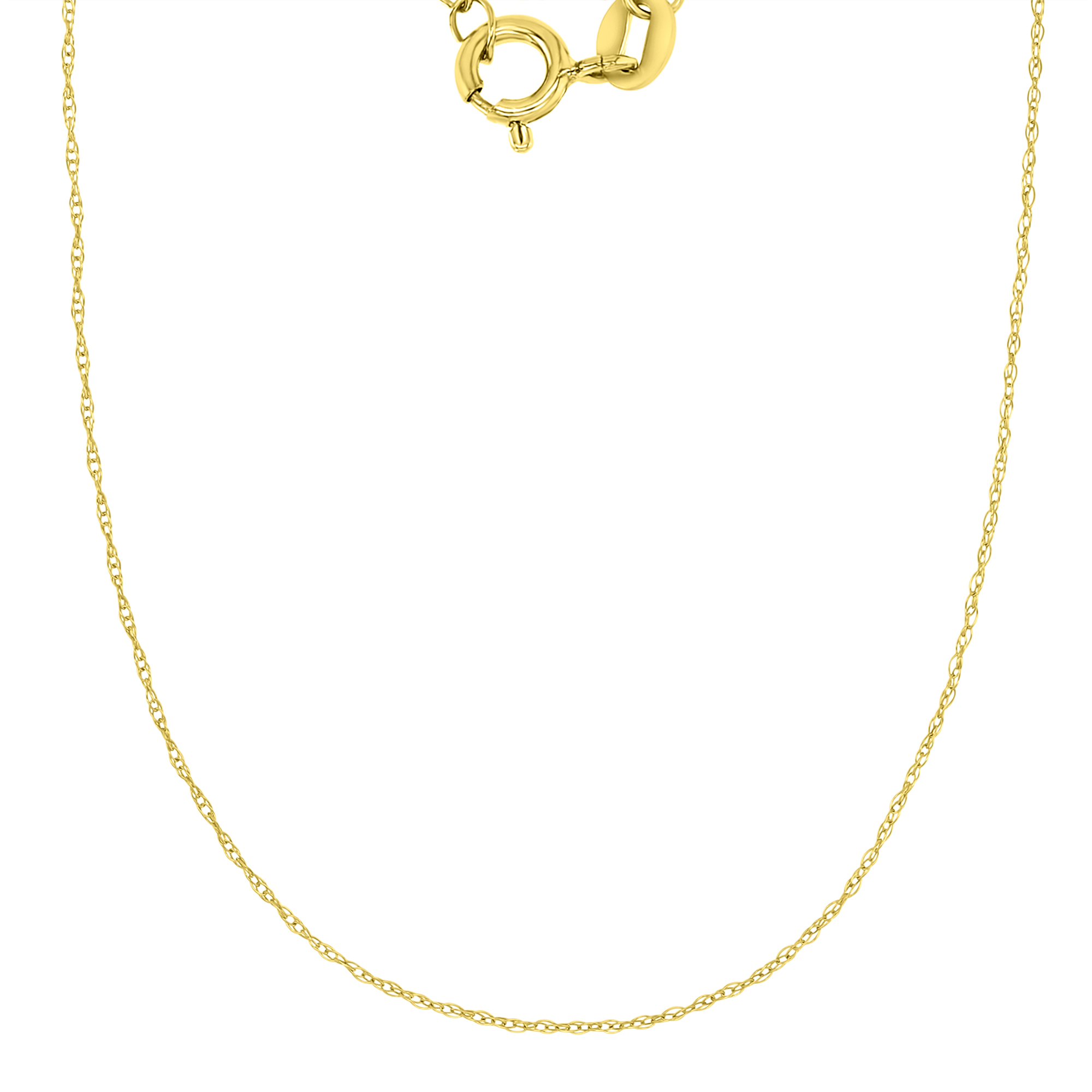 10K Yellow Gold 0.80mm 18" 5R Rope Chain