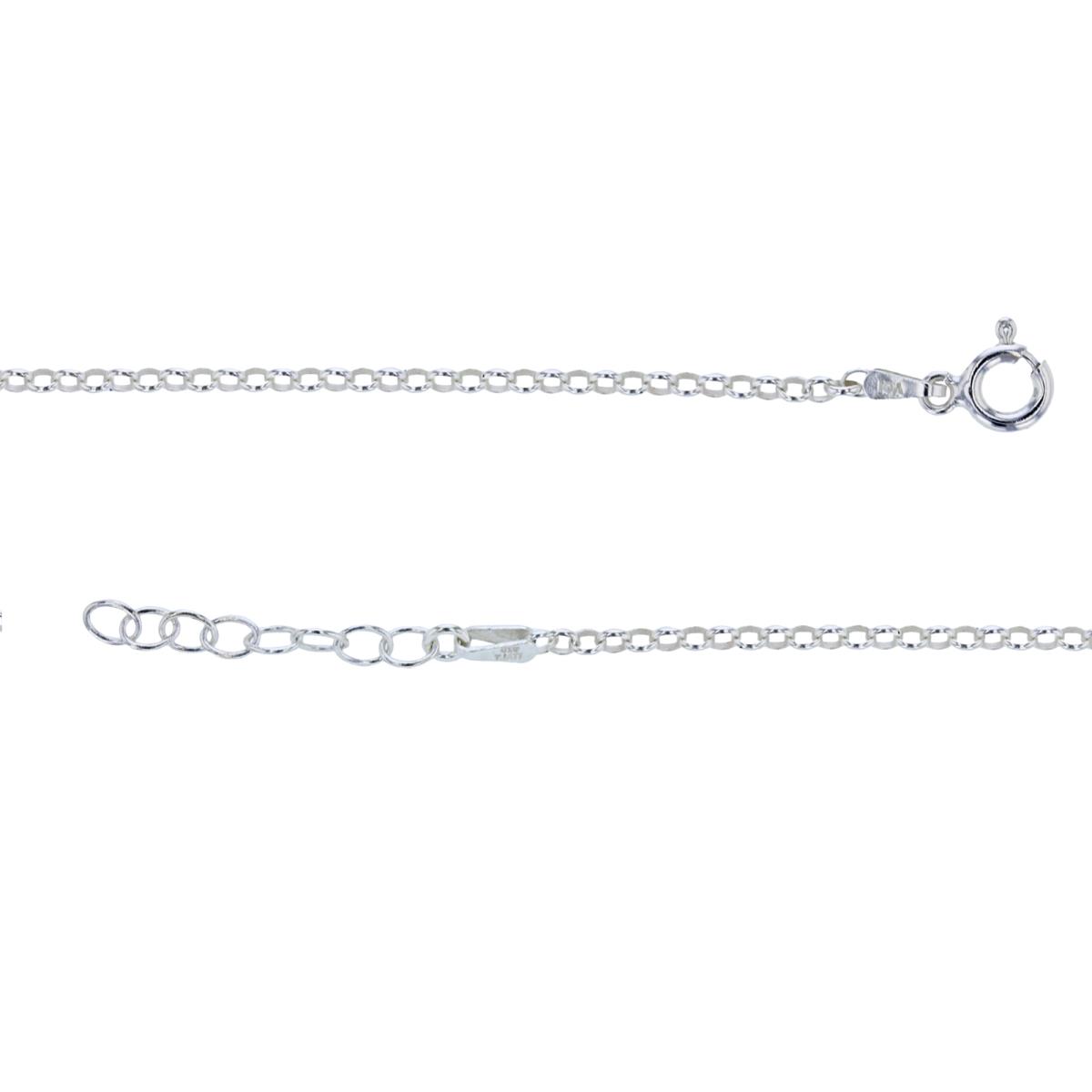 Sterling Silver Silver-Plated Ecoat 2.00mm 030 Rolo 18" Basic Chain Necklace