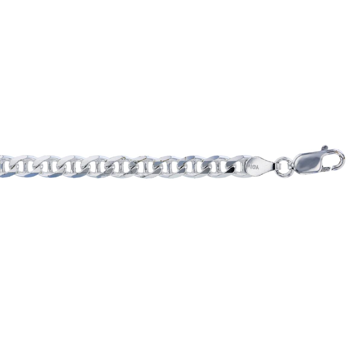 Sterling Silver Silver-Plated Ecoat 4.60mm Mariner 7.5" Basic Chain
