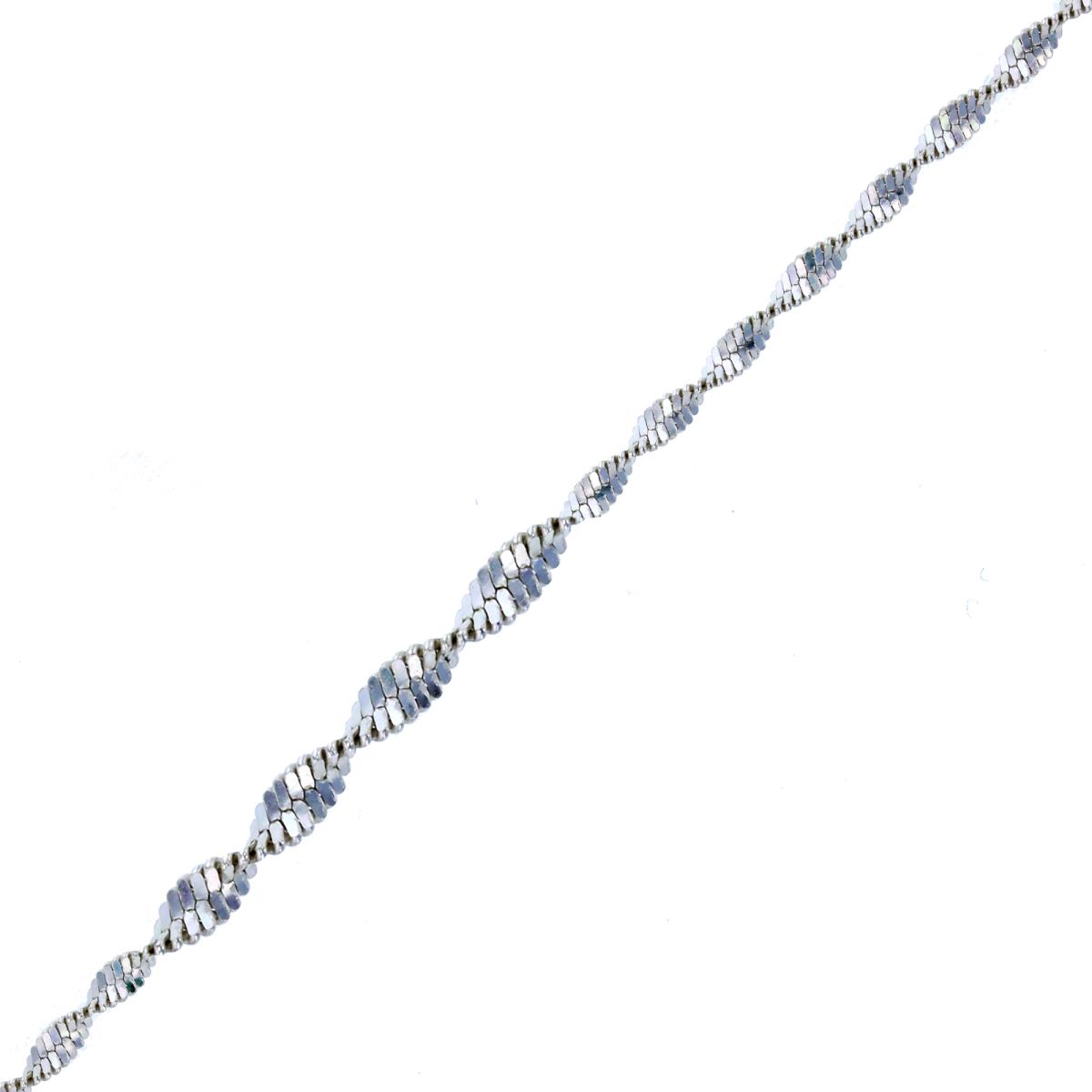 Sterling Silver Silver-Plated Ecoat 2.00mm 025 DC Butterfly 7.5" Chain Bracelet