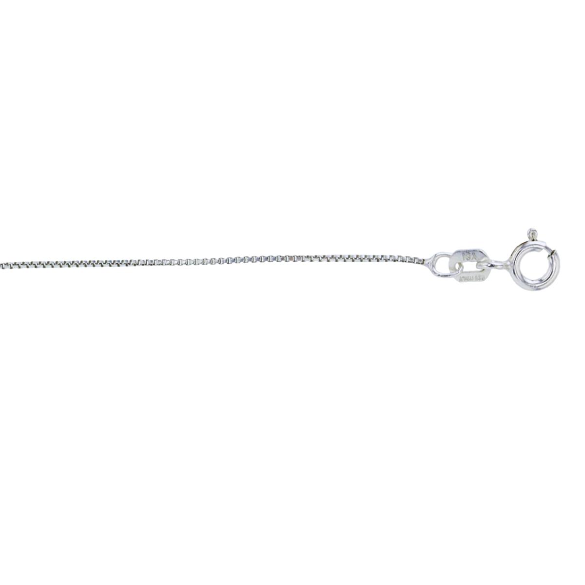 Sterling Silver Silver-Plated Ecoat 0.75mm 040 Box 20" Chain