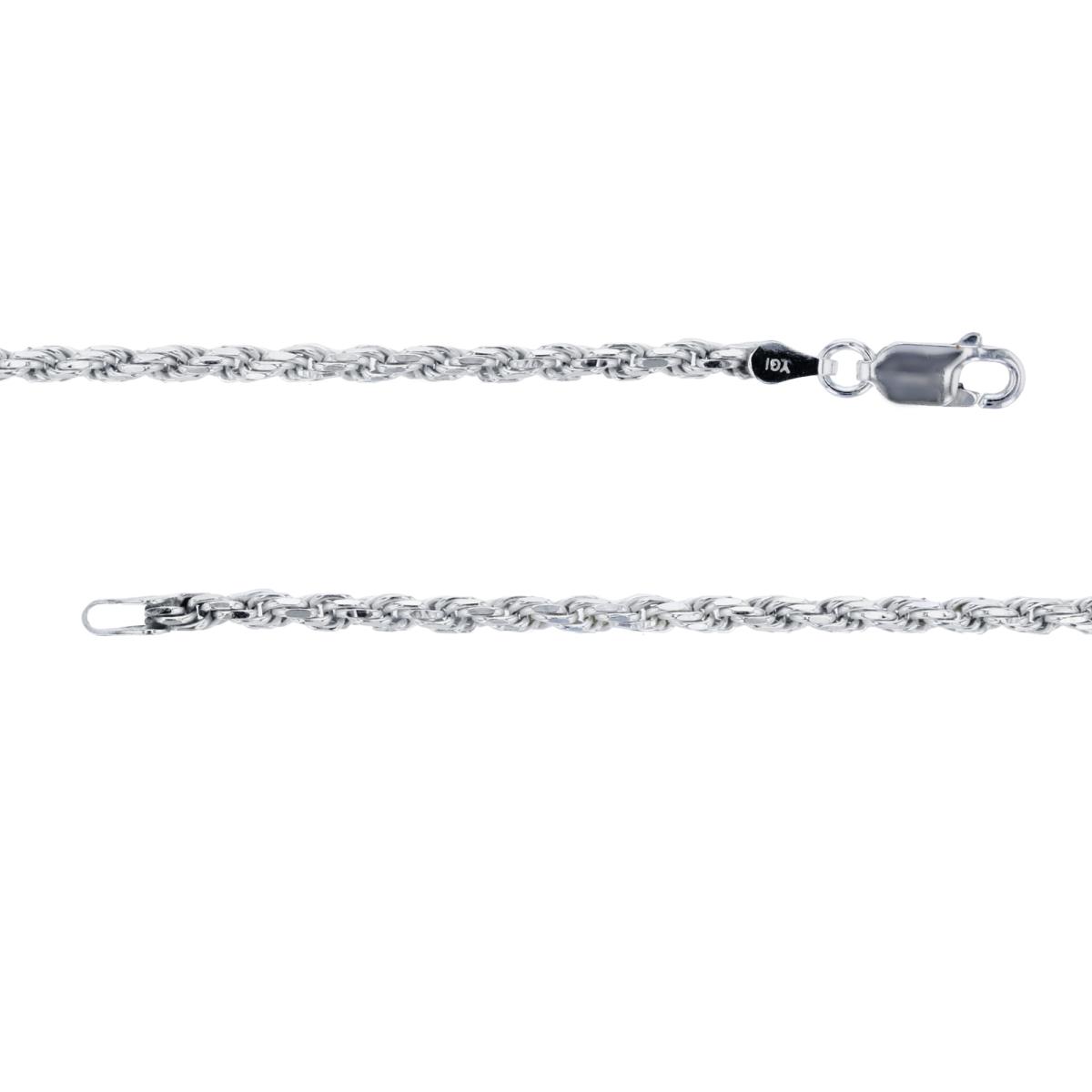 Sterling Silver Silver-Plated Ecoat 1.50mm 030 Sparkle Glitter 7.5" Chain Bracelet