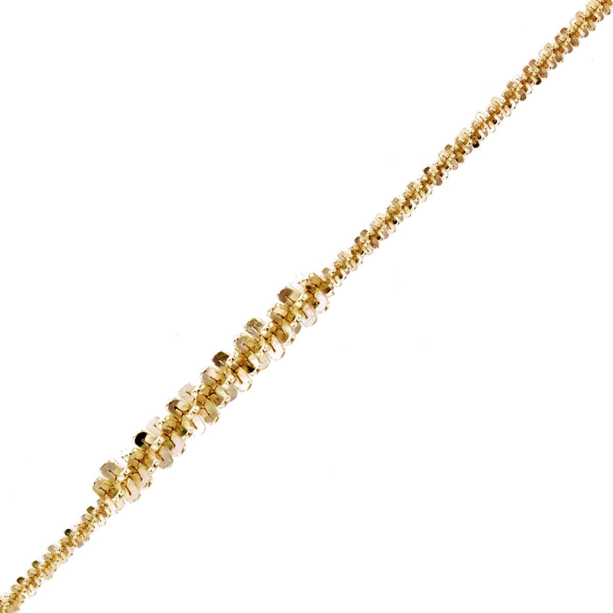 Sterling Silver Yellow 1.50mm 030 Sparkle Glitter 16" Chain
