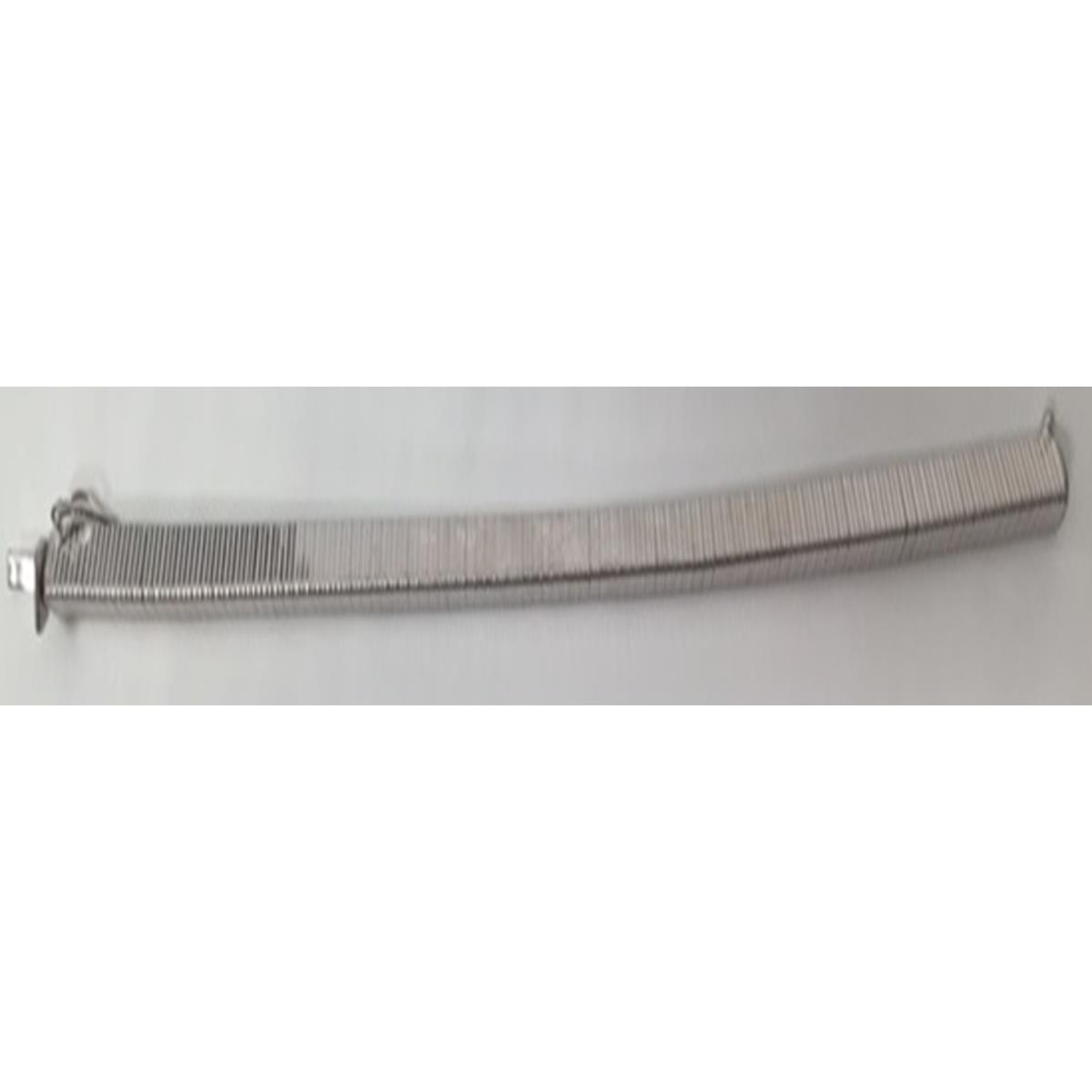 Sterling Silver Rose 5.95mm 3D Straight Diamond Cut Omega-Style 7.5" Bracelet