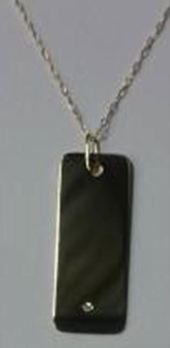 14K Yellow Gold High Polished 0.005Ctw Rd Dia. Vertical Bar 18" Necklace