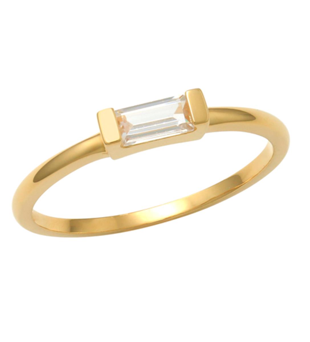 10K Yellow Gold SB 5x2.5mm Solitaire Fashion Ring
