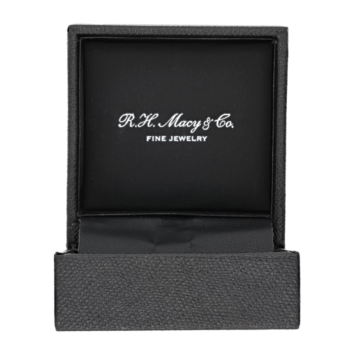 Macys Black 2 3/16" x 2 1/4" x 1 3/8" Small Earring /Pendant Box