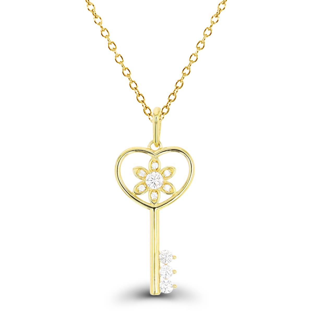 10K Yellow Gold Key 18" Necklace