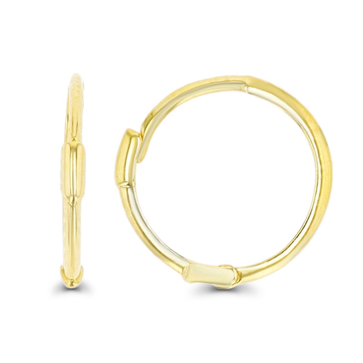10K Yellow Gold 11X1mm Polished Huggie Earring