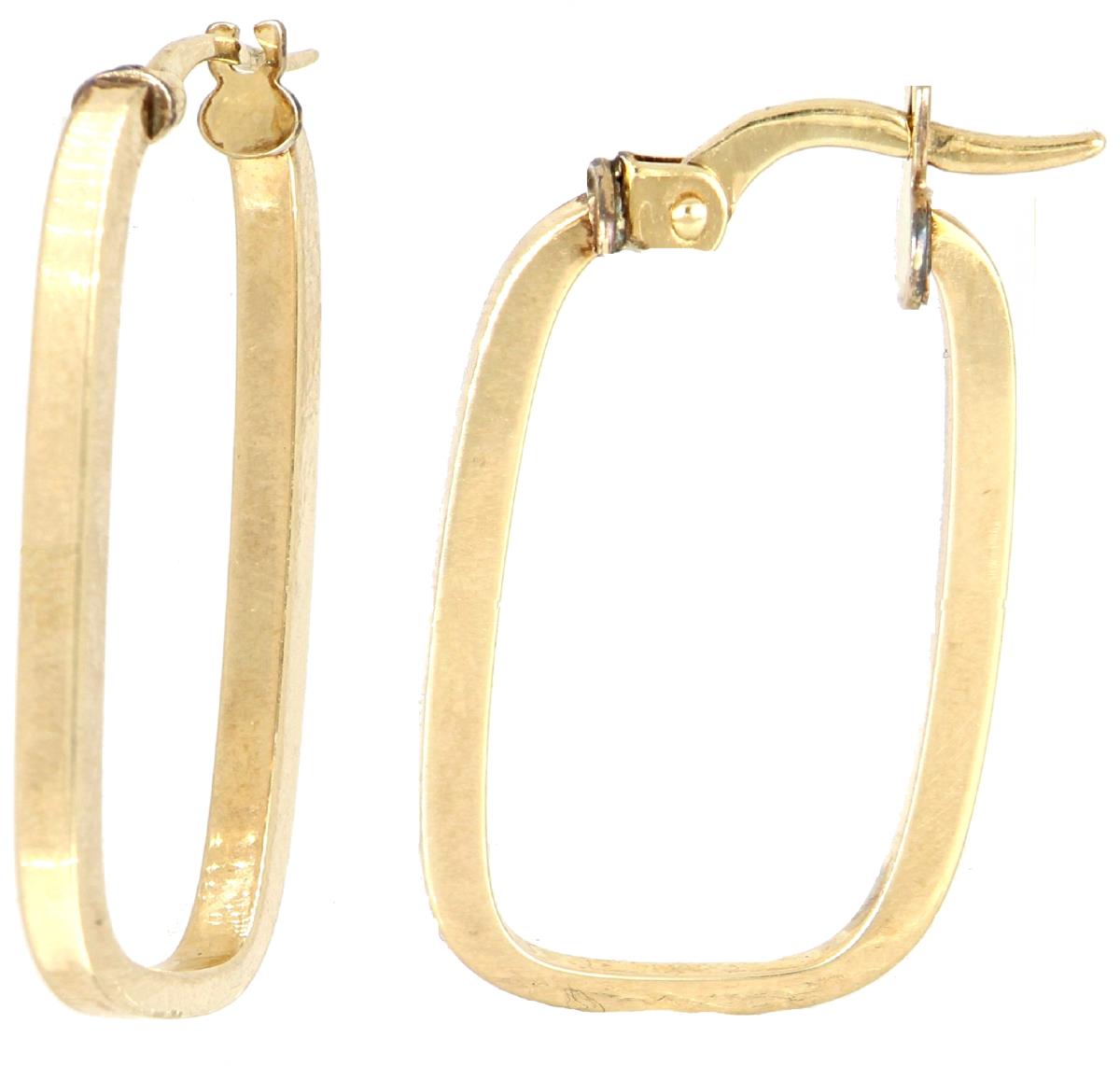10K Yellow Gold Polished Thick Snapbar Hoop Earring